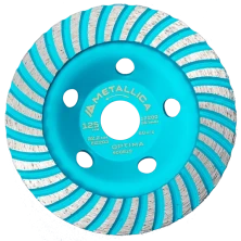 Чашка турбо 125 x 22,2мм по бетону Optima METALLICA